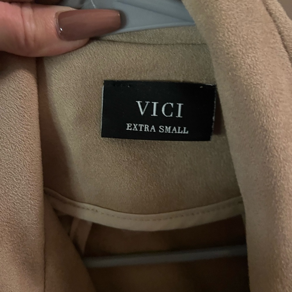 Extra Small Vici Collection Tan Polyester Jacket - image 3